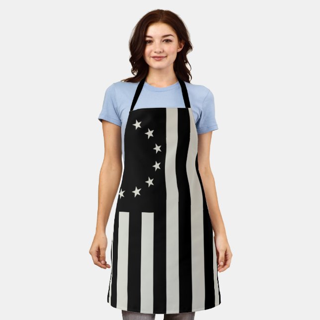 Manga, Betsy Ross Flag or Circle American Flag Apron (Worn)