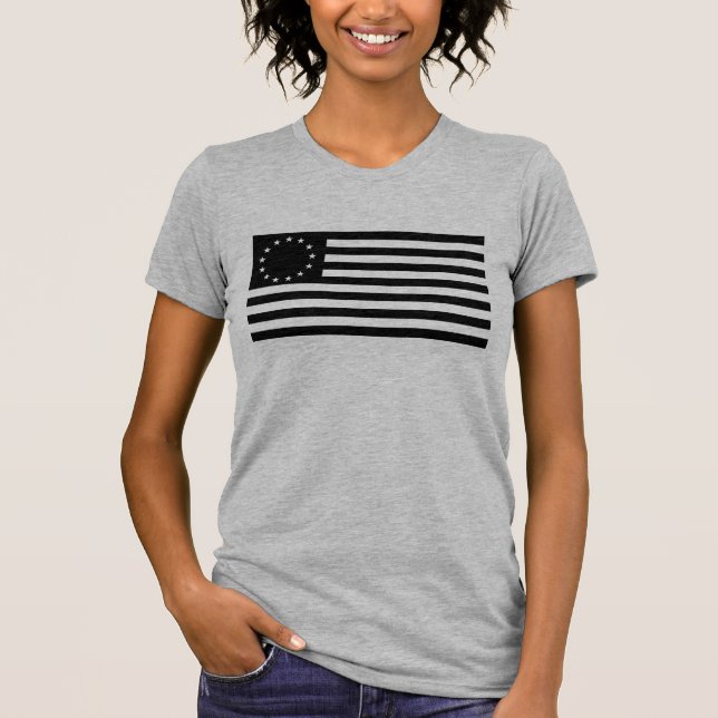 Manga, Betsy Ross Flag or Circle American Flag T-Shirt (Front)