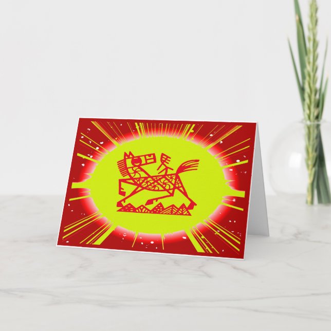 'Manga' Chinese New Year Folded Greeting Card (Front)