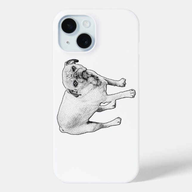 Manga Dotted Dog Art Case For Bright Phone Style (Back)