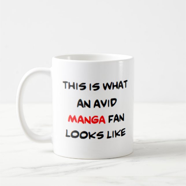 manga fan, avid coffee mug (Left)