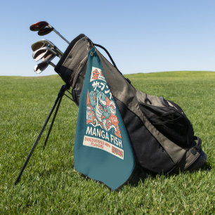 Manga Fish Golf Towel