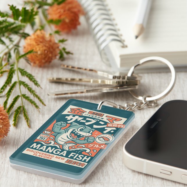 Manga Fish Key Ring (Front Right)