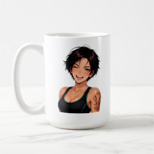 Manga Gym Girl Workout Fitness Coffee Mug