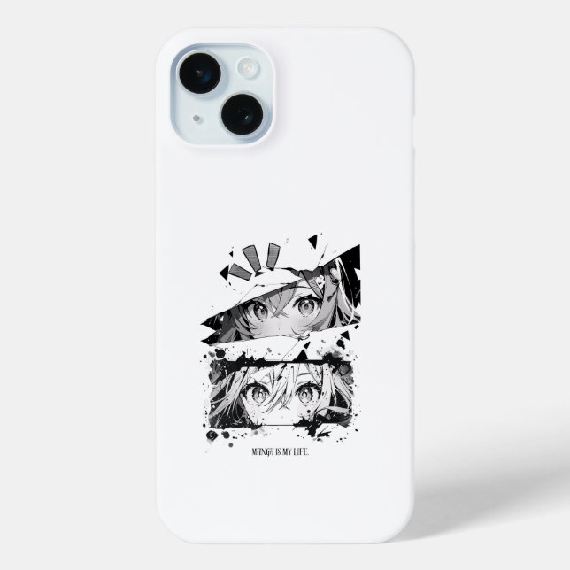 Manga Is My Life Anime Eyes Glitch Art Case-Mate iPhone Case (Back)
