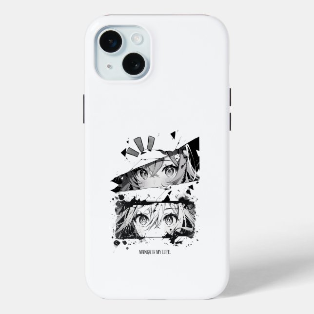 Manga Is My Life Anime Eyes Glitch Art Case-Mate iPhone Case (Back)