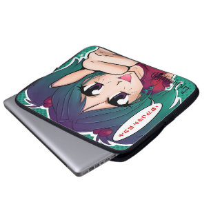 Manga little girl that encouraged - laptop Sleeve