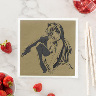 Manga, Neko Catgirl Furry Anime Loli Slave Napkin