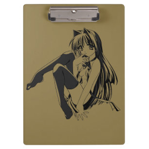 Manga, Neko Catgirl Furry Kawaii Loli  Clipboard