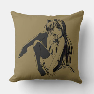 Manga, Neko Catgirl Furry Kawaii Loli Cushion