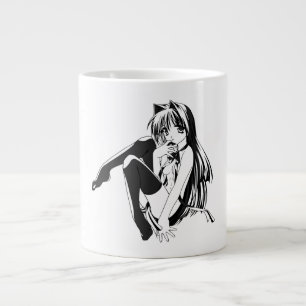 Manga, Neko Catgirl Furry Kawaii Loli  Large Coffee Mug