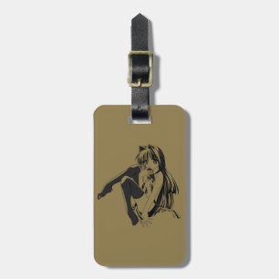 Manga, Neko Catgirl Furry Kawaii Loli Luggage Tag