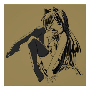 Manga, Neko Catgirl Furry Kawaii Loli  Photo Print