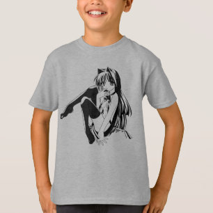 Manga, Neko Catgirl Furry Kawaii Loli  T-Shirt