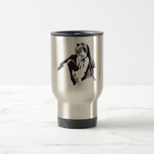 Manga, Neko Catgirl Furry Kawaii Loli  Travel Mug