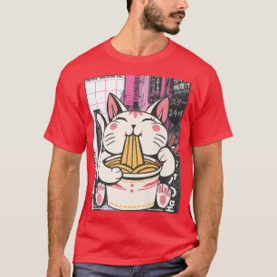 Manga Neko Ramen Cat Lover  T-Shirt