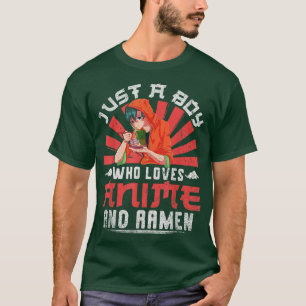 Manga Otaku Just A Boy Who Loves Anime And Ramen A T-Shirt