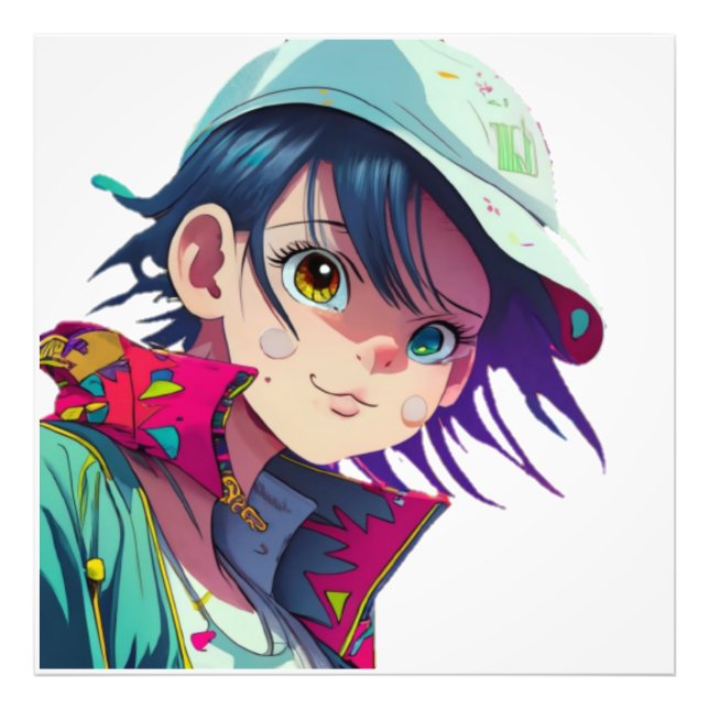 manga pop art lovers pop lovers cartoon photo print (Front)