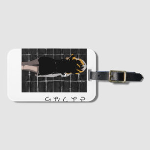 Manga-shaped design with word goodbye in Japanese Luggage Tag