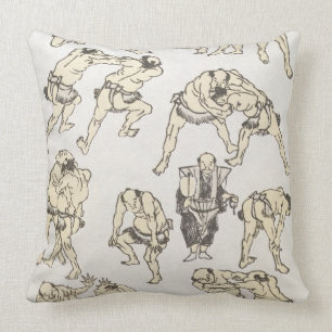 Manga: studies of gestures and postures of wrestle cushion