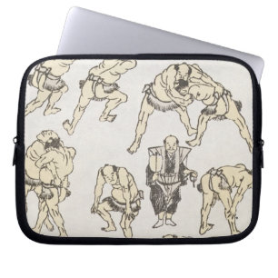 Manga: studies of gestures and postures of wrestle laptop sleeve