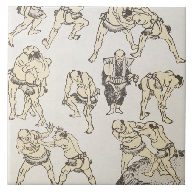 Manga: studies of gestures and postures of wrestle tile (Front)