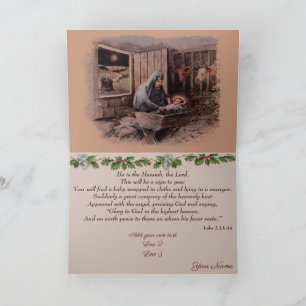 Manger Scene Christian Card