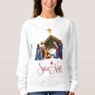 Manger Scene Christmas Sweatshirt or t-shirt
