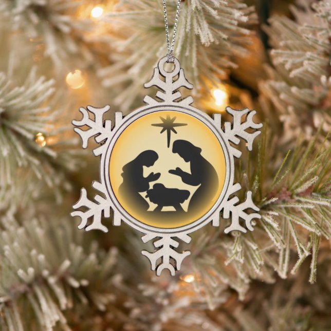 Manger Snowflake Ornament (Tree)