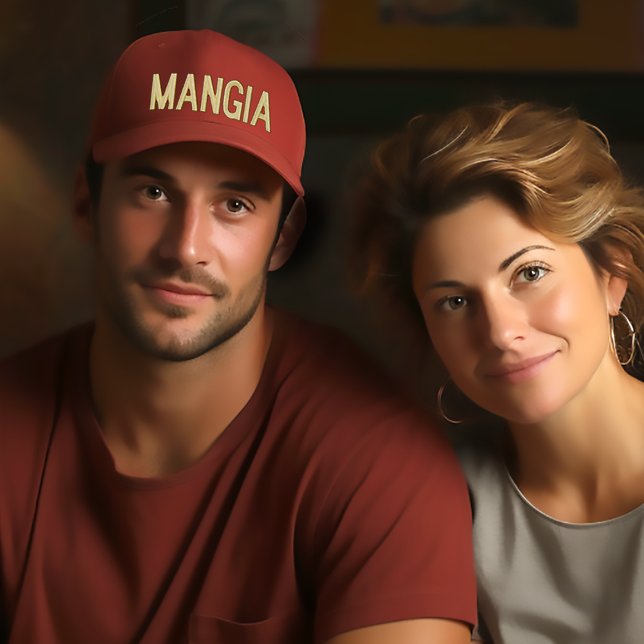 Mangia (Eat) Italian embroidered cap (Creator Uploaded)