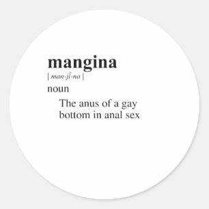 MANGINA CLASSIC ROUND STICKER