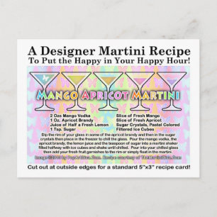 Mango Apricot Spring Martini Recipe Postcard