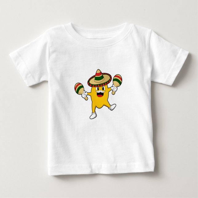 Mango as Musician with Maraca Baby T-Shirt (Front)