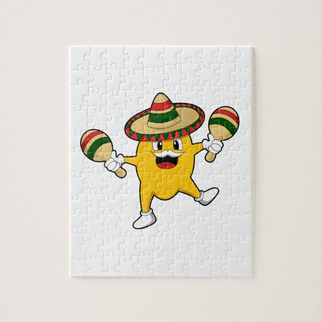 Mango as Musician with Maraca Jigsaw Puzzle (Vertical)