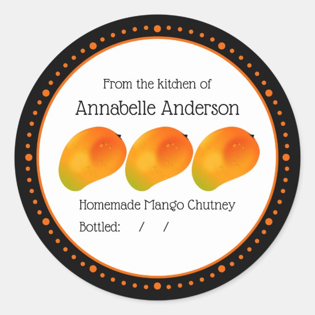 Mango Chutney Sticker (Front)