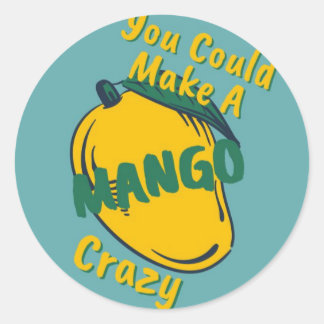 Mango Crazy Classic Round Sticker