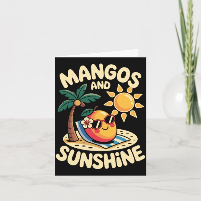Mango Design For Men Women Vegan Mango Lover Mango Card (Front)