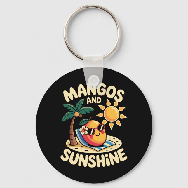 Mango Design For Men Women Vegan Mango Lover Mango Key Ring (Front)