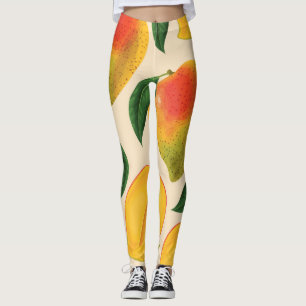 Mango Fruit Seamless Pattern Leggings