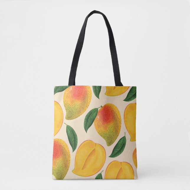 Mango Fruit Seamless Pattern Tote Bag (Front)