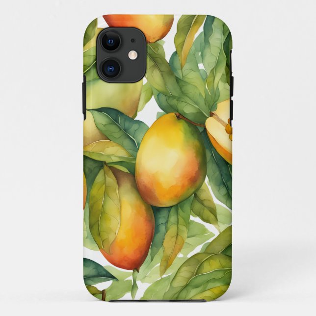 Mango Fruits and Leaves  Case-Mate iPhone Case (Back)