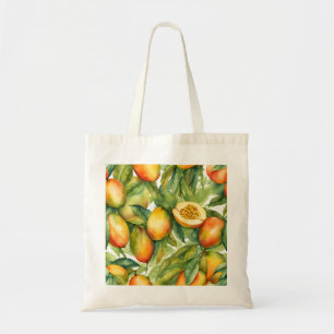 Mango Fruits and Leaves Tote Bag