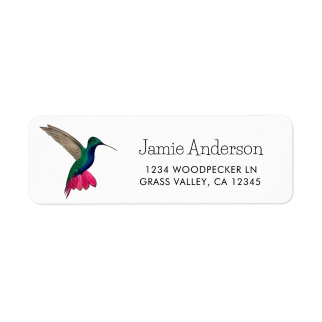 Mango Hummingbird  Return Address Label (Front)
