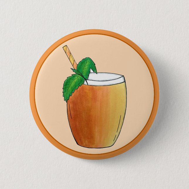 Mango Lassi Refreshing Indian Yoghurt Fruit Drink 6 Cm Round Badge (Front)