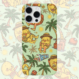 Mango Moods | Fun Tropical Cartoon Mango Pattern iPhone 16 Pro Max Case