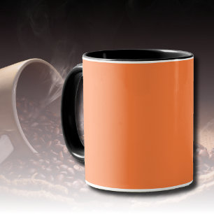 Mango Orange Solid Colour Classic Elegant Mug