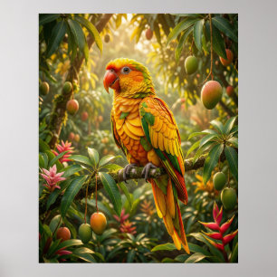 Mango Parrot Canopy Poster