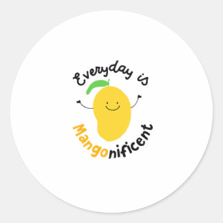 Mango Pun Classic Round Sticker