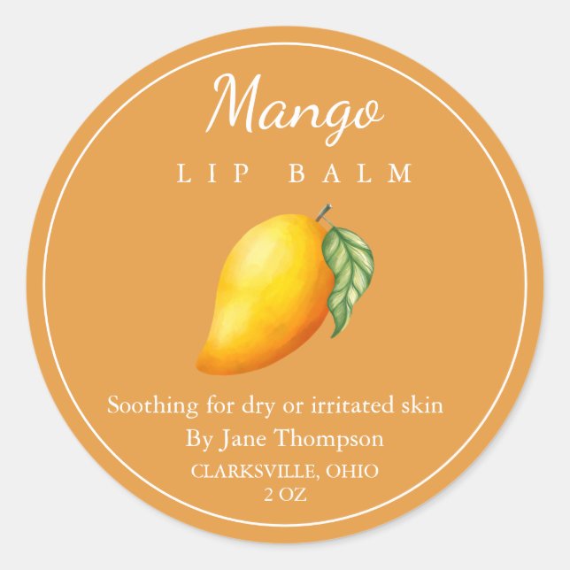 Mango Salve / balm Label (Front)