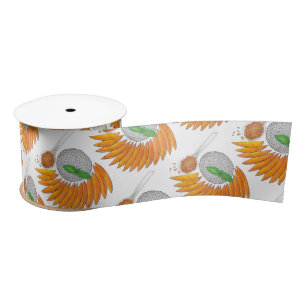 Mango Sticky Rice Dessert Thai Food Cuisine Satin Ribbon